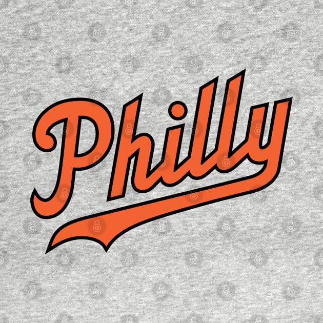 Philly Script - White/Orange by KFig21